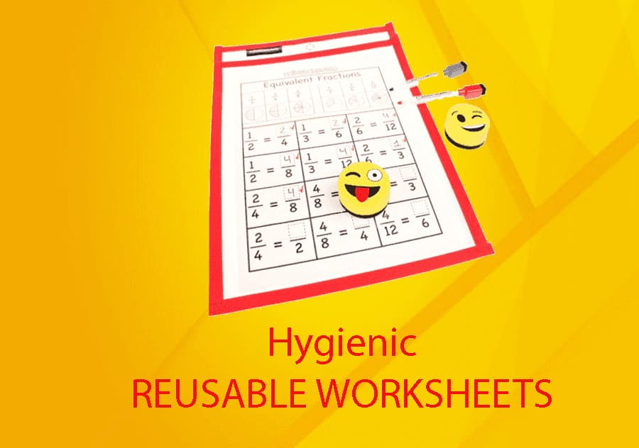 Hygienic REUSABLE WORKSHEETS